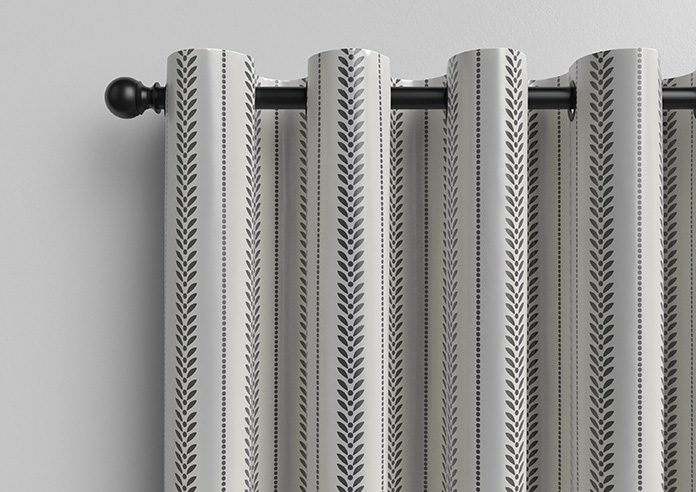 Laurel Stripe, Charcoal - Made to Measure Curtains - Image 12